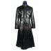 Matrix Neo Black Long Leather Trench Coat